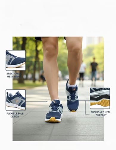 Image of Men's Sports Running Shoes | Lightweight Comfortable Casual Sneakers | Lace-Up Design | Flexible Sole | Sizes 6 to 11