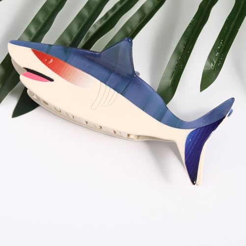 Whale Shark Hair Claw Personalized Ocean Animal Acetate Hair Claw Clip for Women,Blue Whale Hair Clip