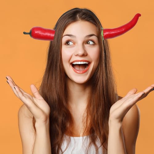 Bandeau poivron rouge adulte : accessoire cheveux cosplay