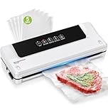 Bonsenkitchen Macchina Sottovuoto per Alimenti 4 in 1 - Macchina Sottovuoto per La Cottura Sottovuoto e La Conservazione di Alimenti Freschi, Con Modalità Vuoto Esterno