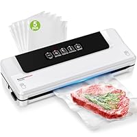 Bonsenkitchen Macchina Sottovuoto per Alimenti 4 in 1 - Macchina Sottovuoto per La Cottura Sottovuoto e La Conservazione di Alimenti Freschi, Con Modalit&agrave; Vuoto Esterno