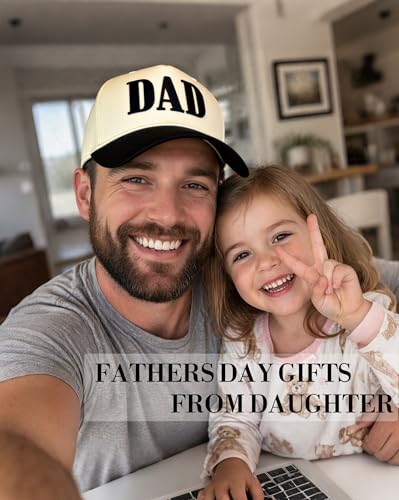 Image of Dad Hats for Men, Vintage Two Tone Hat, New Dad Gifts for Husband, Fathers Day Birthday Gifts from Daughter Son Wife