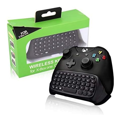 Xbox One Keyboard BestFire 2.4G Mini Wireless Chatpad Message Game Controller Keyboard with Headset Audio Jack for Microsoft Xbox One Controller Keypad Black - Easy Pairing Cover