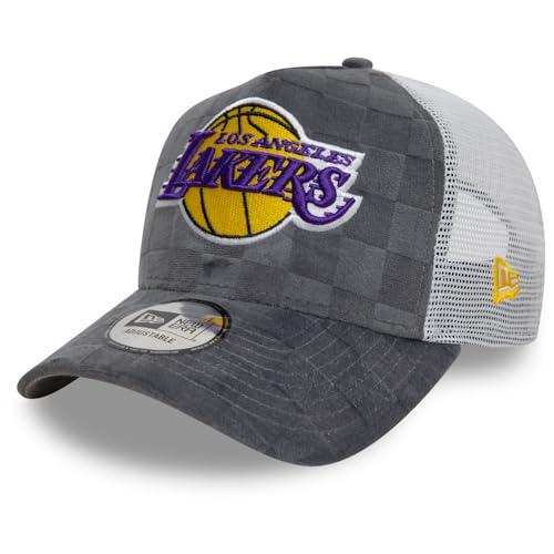 New Era A-Frame Trucker Cap - Check Los Angeles Lakers