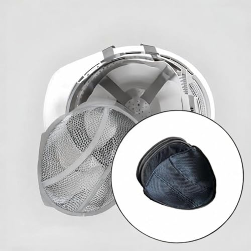 Forro para casco de moto transpirable de malla suave lavable en negro 6