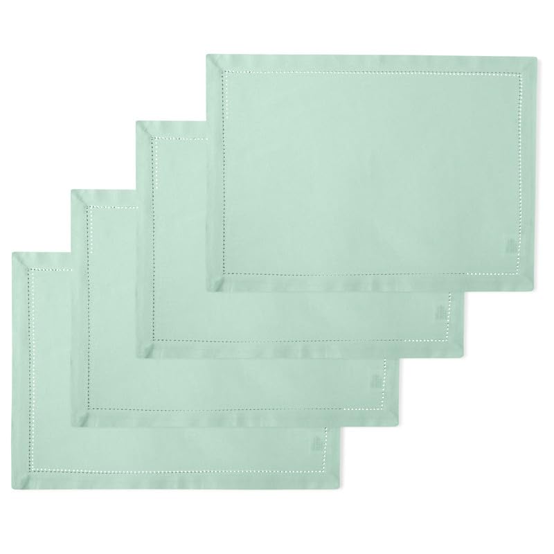 Encasa XO Placemats Set of 4, Mint Green, 48x32 cm(Set of 4)