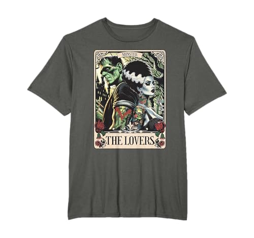 El Monstruo Frankenstein y la Novia los Amantes Tarot Card Camiseta