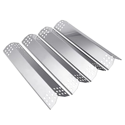 WELL GRILL 37cm Edelstahl Heizplatte Flavorizer Bars, Flammenverteiler, Wärmeplatte Grillersatzteile für Taino, Enders Monroe, Char-Broil, Landmann, Broilmaster und andere Modellgrills (4 Pack)