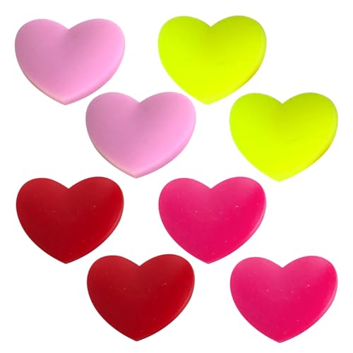 CVDYWDJIE Ammortizzatori in Silicone A Forma di Cuore da 8 Pezzi, Ammortizzatori per Racchette da Tennis, Piccoli Strumenti Creativi per Assorbire Gli Urti, Accessori per Racchette da Tennis