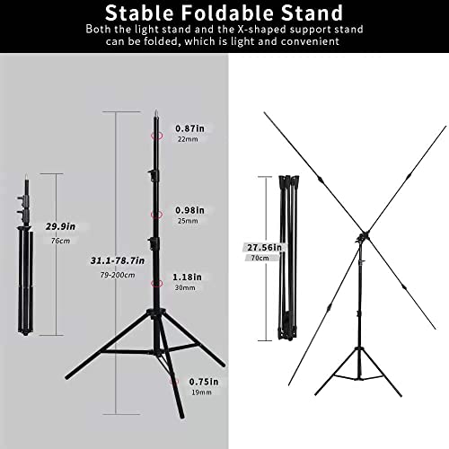 Gskaiwen 5X6.5Ft White Backdrop With Stand,Wrinkle-Resistant Collapsible Background Chromakey White Screen For Photo Studio Video Shooting, Portrait Headshot Photography #TOP4