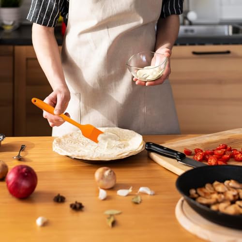 3 Stück Backpinsel Silikon, Backpinsel Silikonpinsel, Silikonpinsel Küche, 21cm, für Saucen, Butter, Öl, Marinaden, für Kochen, BBQ Grillen, Backen, Healthy One-Piece Design Pinsel (3 Farben)