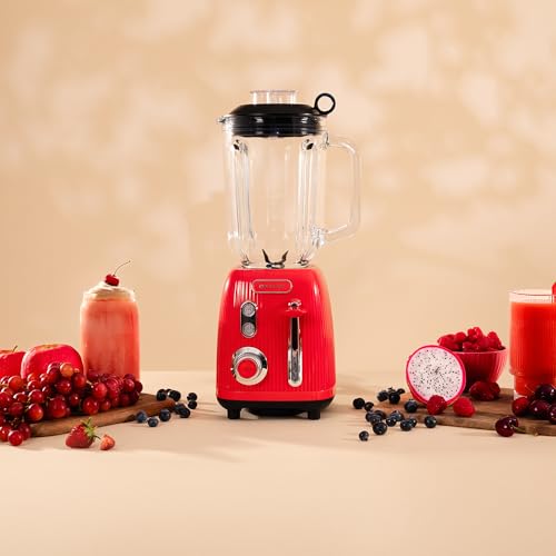 Mixeur Cecotec Power Black Titanium RetroRed – 1200W, 1,5L, 4 Lames Titane, 2 Vitesses - vue 3