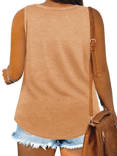 Image of Plus Size Tank Tops for Women Summer Sleeveless Tops Loose Fit Tunic Tanks