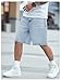Verdusa Men's Jorts Baggy Jean Shorts Mid Waist Vintage Summer Denim Shorts Medium Wash Large