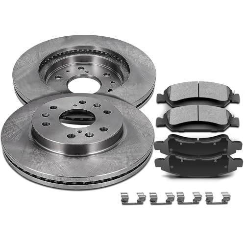 Image of SCITOO Front 12.99 inch Brake Pads and Rotors Kits Fit For Cadillac 2007 2008 2009 2010 2011 2012 2013 2014 2015 2016 2017 2018 2019,For Chevrolet 2005-2019,For GMC 2005-2019