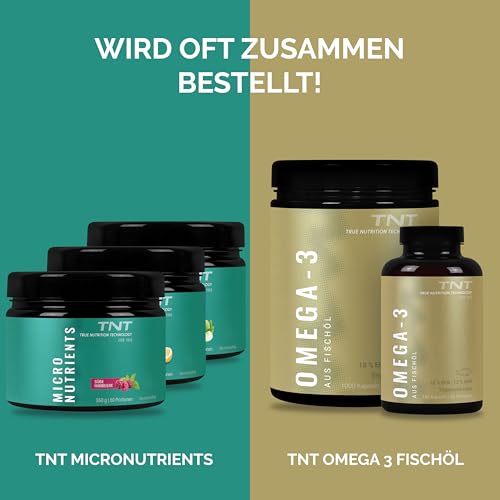 TNT Multivitamin Pulver mit 24 Vitaminen & Mineralien (360g) • Vitamin Komplex mit Grüntee Extrakt, Spirulina & Coenzym Q10 • Micronutrients (Mild Lemon)
