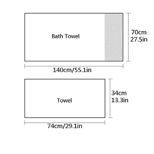 Juego de toallas de baño beige de algodón peinado con 2 toallas de mano y 1 de baño suave 5