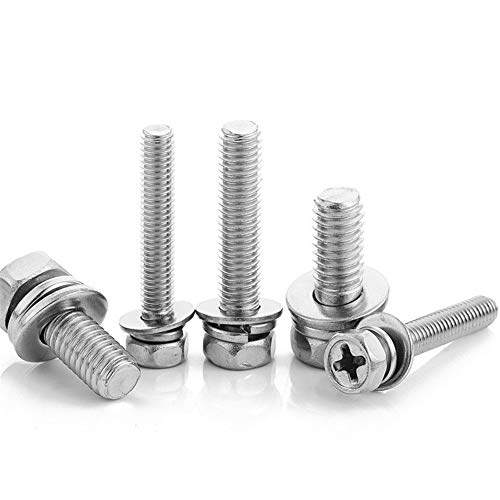 Vis taraudeuse à tête hexagonale cruciforme pour stopper le desserrage des tôles M4
