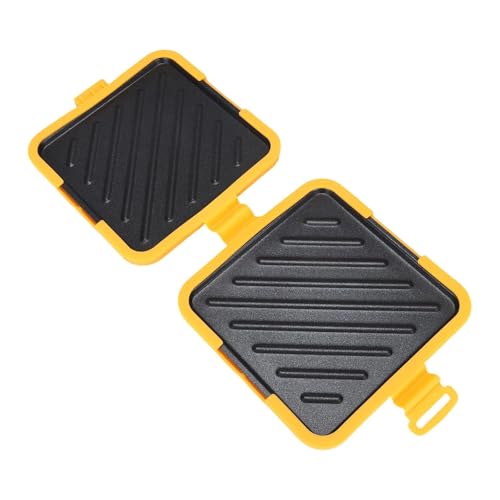 HuadaXtai Micro-ondes Toasteur Appareil Sandwich Gaufrier Démontable En Silicone et Métal pour Réaliser Toast Œufs Gaufres Desserts Convenant à La Cuisine...