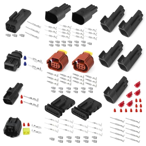 GLOXTED Electrical Tuner Harness Plug Kit Compatible with Ford Super Duty F150 3.0L F250 F350 F450 F550 with 6.7L Engine 2017-2020 Connector Sockets Terminals Set Replacement, Pin not Included