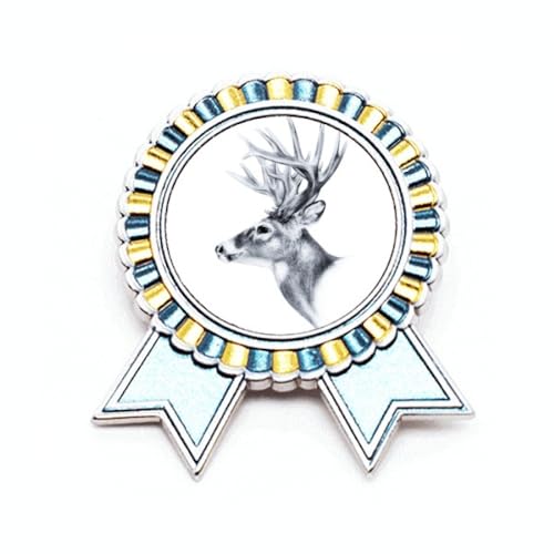 Broche cerf noir et blanc idéale pour sublimer un manteau d'hiver