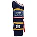Chaps Mens Fashion Socks - 3 Pair Pack Classic Designs Casual Cushioned Crew, Stripe And Laurel (Blue), 6-12 US