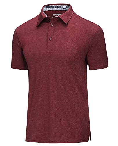 Men's Athletic Golf & Tennis Polo Shirt - Classic Fit, Lightweight, Short Sleeve - Summer Wine #TOP30