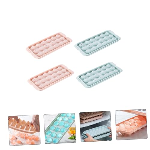 Lurrose moldes para cubos de hielo plástico 4 piezas miniatura 6