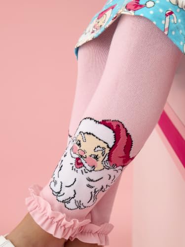 Image of RuffleButts Baby Girls Patterned Footless Ruffled Tights - Ruffle Tights | For Female Infants And Toddlers, Everyday Wear, Special Occasion Outfits, Layering Essential