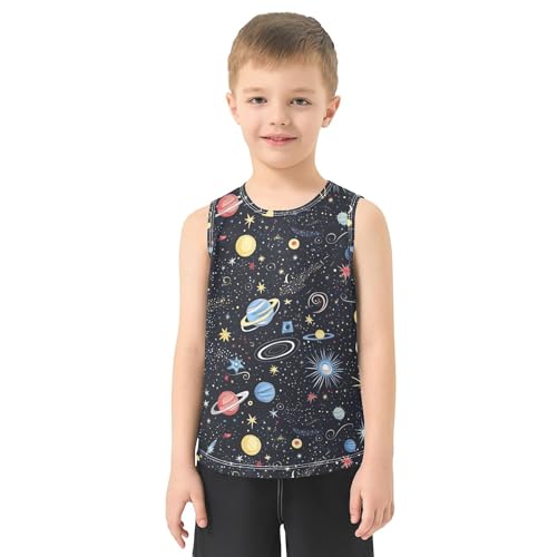 JUNZAN Palm Leaf Green Boys Athletic Tank Top Sleeveless Casual Vest Tees Toddler Soft Dance Undershirts for Gym Beach 3T2