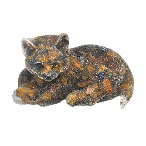 EPEDIC 1 stück Katze Stein Statue Natürlicher Edelstein Tigerauge Kristalle Geschnitzte Stein Tierfigur Dekoration Handwerk Geschenke