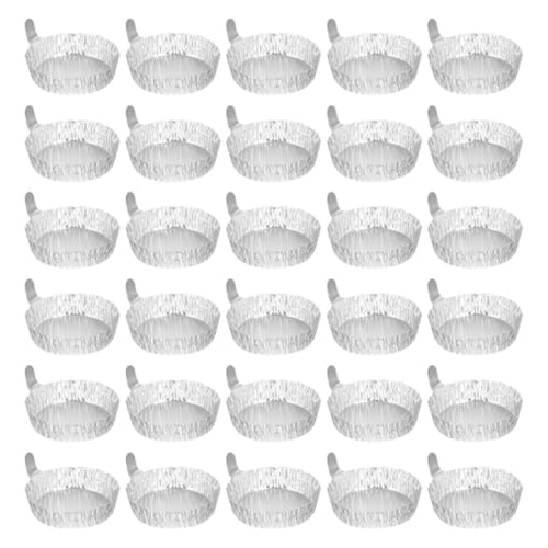 Abaodam 30pcs Aluminum Foil Weighing Pans for Labs with 42ml Capacity, Easy to Clean and Convenient Handling, Silver Small Balance Pans for Laboratory and Industrial Use