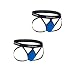 Dominik Jock Straps Thong Underwear, 10 Colors, Mens (XL, Marina Blue)