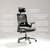 Ergotopia NextBack Pro Ergonomischer Bürostuhl 150kg – Schreibtischstuhl ergonomisch, Bürostuhl ergonomisch Testsieger 100% individuell einstellbar, Gamingstuhl Office Chair – Ansicht 7