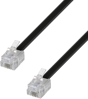 Waytex 39002 Cable de teléfono RJ11 Macho/Macho de 2 m de Color Negro