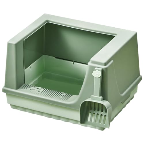 Sosoport Strong Durable Pp Material Cat Litter Box Set -Splash for Pet Cats Kitten Large Kitten Litter Box Comfortable Space