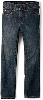The Children's Place Big Boys' Straight Leg Jeans, Dry Indigo,5