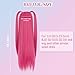 Long Straight Hot Pink with 2 Pigtails 1/3 BJD SD DOD Doll Wig Fit for 8-9 inch Head 1/3 Bjd Dolls Wigs
