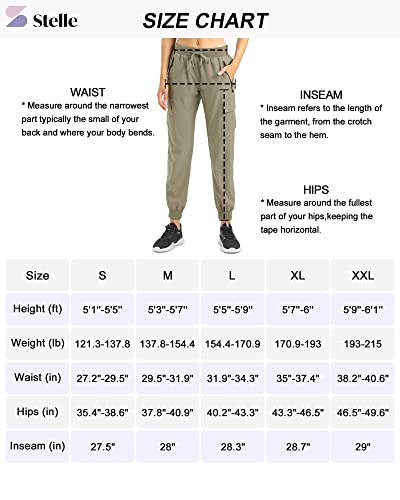 Stelle Women's Hiking Pants Cargo Joggers Lightweight Quick Dry Water Repellent Outdoor Travel Upf 50 With Zipper Pockets Navy #TOP6