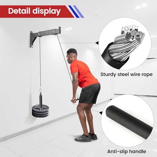 FVNBXG Cable Pulley System, LAT Pull Down Machine, Weight Pulley System, Cable Machine, LAT Pulley System for Smith Machine, Power Cage, Power Rack, Squat Rack - Image 5