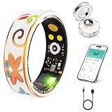 Chendssfkd Advanced Smart Ring for Women and Men - IP68 Waterproof Health Tracker Ring with Heart Rate, Step Counting, Sleep Monitoring, No Subscription Fee for iPhone/Android, Enamel Rose Gold 8#