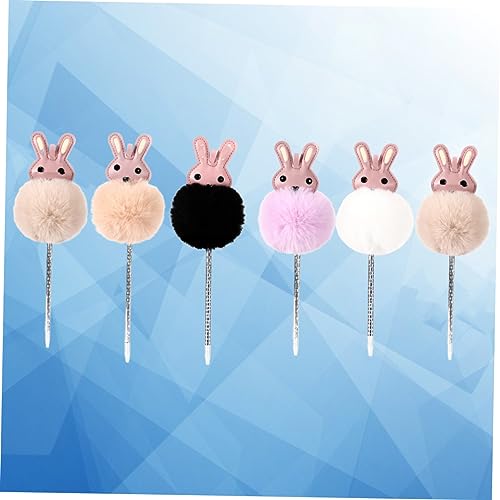 KICHOUSE 6 bolígrafos de gel con diseño de conejo miniatura 5