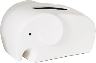 Hållare för näsduksaskar Keramisk Tissue Box Organizer Minimalistisk stil Hög estetisk design Hem Essentials Rumsdekor(White)