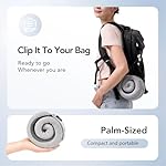 Travel Pillow, 100% Pure Memory Foam Travel Neck Pillow Airplane Neck Support Ergonomic Design for Traveling Suitable for Airplanes,Offices and Cars-Gray - Image 5