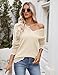Zeagoo Plus Size Sweaters for Women Long Sleeve V Neck Sweater Business Casual Work Tops 2025 Fall Outfits Apricot