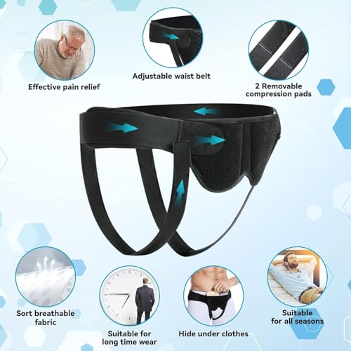 Faja para Hernia Hombre, Soporte Inguinal M miniatura 4