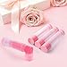 LotFancy Lip Balm Tubes Empty, 60PCS 5.5ml (3/16 Oz), Clear Lip Balm Container Tubes with Pink Caps, BPA Free & Leak Free, Refillable