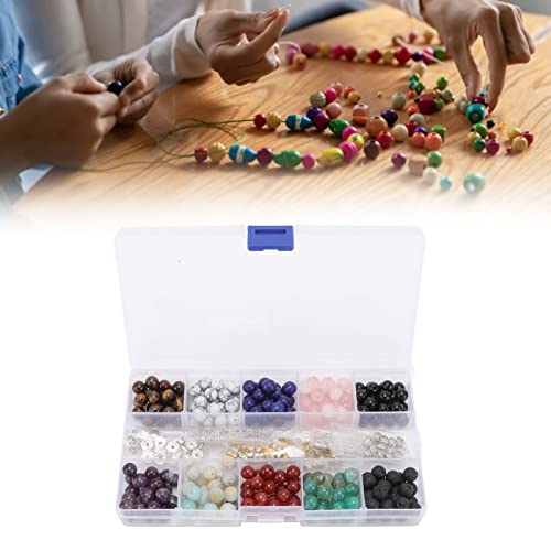 Cuentas de roca de lava multicolor de 8 mm, ideales para diseñar pulseras artesanales 3