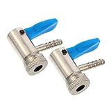 Hohopeti 2個ヤエアコネクタ 対応 自動車 バイク 電気自動車 自転車用 エアホースクリップ付き ヤインフレータチャック 耐腐食性メッキ