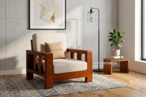 Image of GOLDEN TOUCH Sheesham Wood Sofa Set for Living Room || Sofa Sets 5 Seater || Wooden Sofa Sets Furniture || Without Pillow || Sofa 3+1+1 || Home Furniture Sofa Sets || Honey Finish